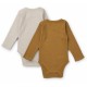 Yanni body long sleeve 2-pack - caramel/sandy