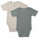 Yanni body short sleeve 2-pack - blue fog/sandy