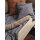 Check Bedding - Single size - blue/chocolate