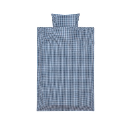 Check Bedding - Junior size - blue/chocolate