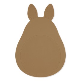 Silicone bath mat bunny - almond