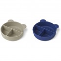 Connie divider bowl - 2pack- surf blue