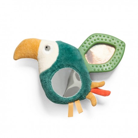 Activity rattle with mirror, Tully the toucan