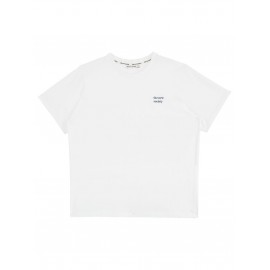 WOMAN LOGO TEE - white/navy