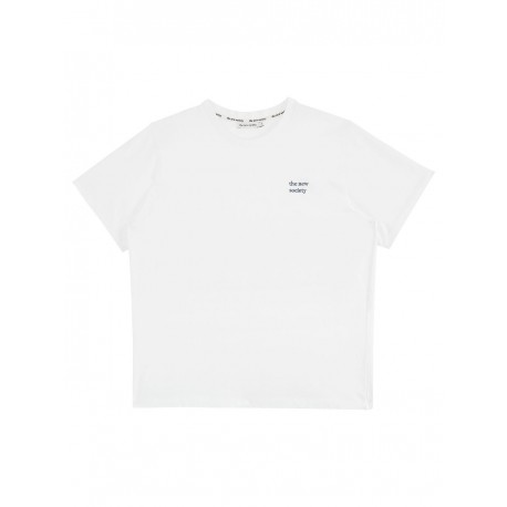 WOMAN LOGO TEE - white/navy