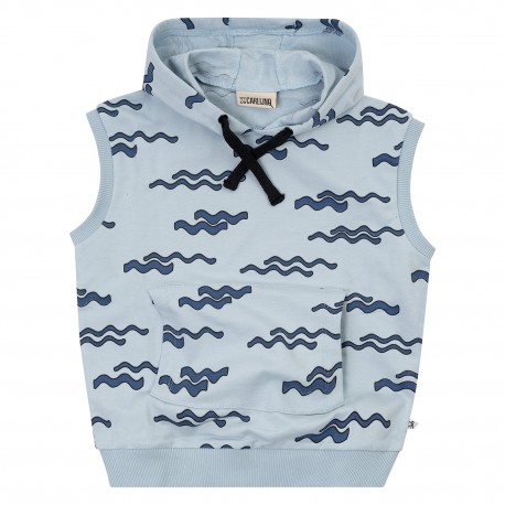 Waves - hoodie sweater no sleeve