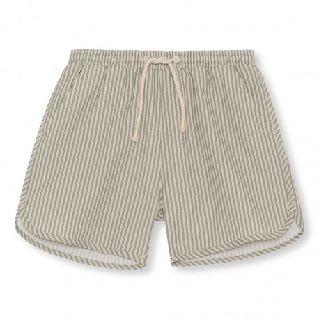 Asnou swimshorts - printed stripe oak