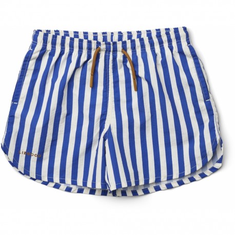 Aiden board shorts- stripe surf blue