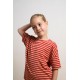 T-shirt toweling - stripe pomegranate