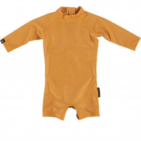Golden Ribbed Baby Swimsuit