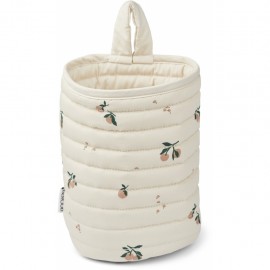 Faye quilted basket - peach