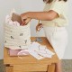 Faye quilted basket - peach