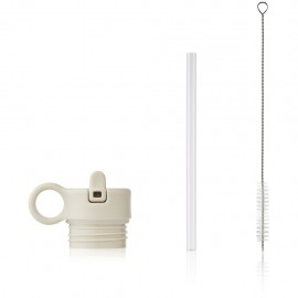 Lid with straw and brush for Falk 250ml - seashell