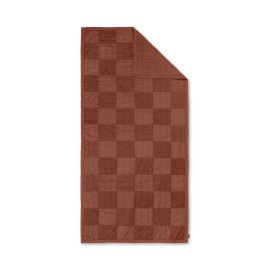 Duo Quilted Blanket Red brown