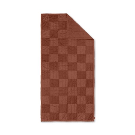 Duo Quilted Blanket Red brown