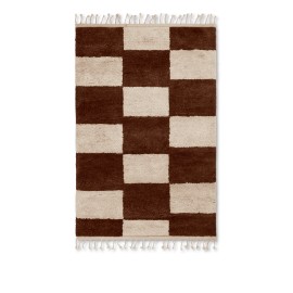 Mara Knotted Rug Dark Brick/Off-White