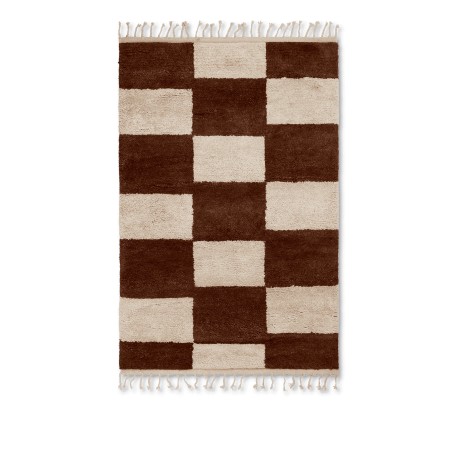 Mara Knotted Rug Dark Brick/Off-White