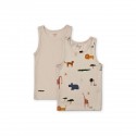 Faris tank top - pack of 2 - safari