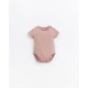 Baby short sleeved body - rose