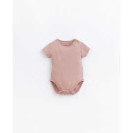 Baby short sleeved body - rose