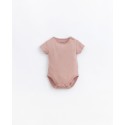 Baby short sleeved body - rose