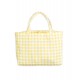 Gingham Check Beach Bag