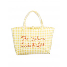 Gingham Check Beach Bag