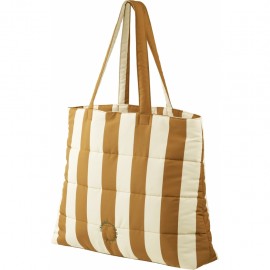 Everly tote bag - stripe caramel