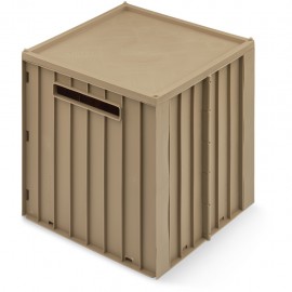 Elijah storage box with lid - oat