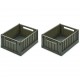 Weston storage box S - 2pack - hunter green