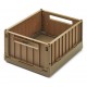 Weston storage box S with lid - 2pack - pecan