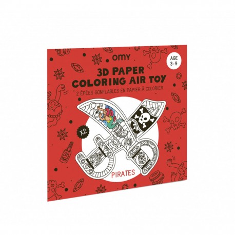 3D Paper Coloring Air toy Pirates