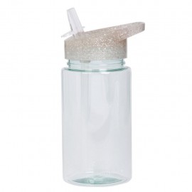 Drink bottle - glitter silver