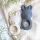 Teething ring - bunny blue