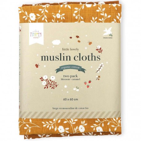 Muslin Cloth Set of 2 Blossom Caramel