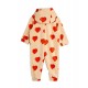 Hearts Fleece Onesie - beige