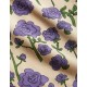 Roses Newborn Leggings - purple