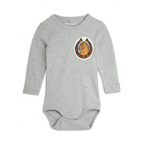 Horses Patch Long Sleeve Bodysuit