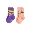 2-Pack I Am Great Socks - purple