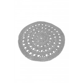 Rug Arab round light grey Large