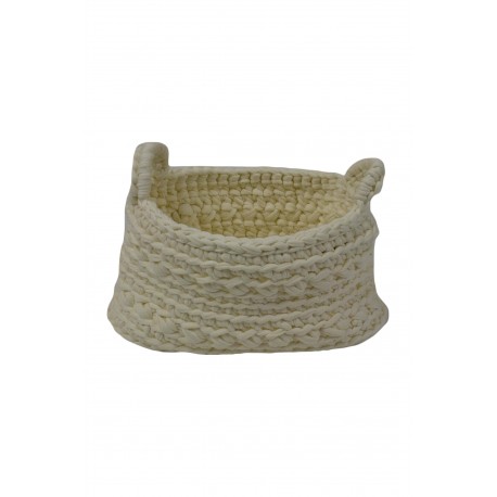 Crochet Basket XS in Ecru