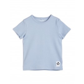 Ribbed T-shirt - blue