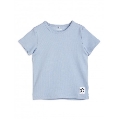 Ribbed T-shirt - blue