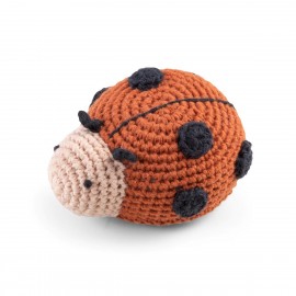 Crochet rattle, ladybird