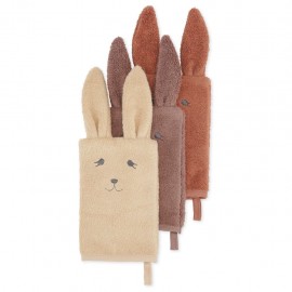 3-pack washcloth animal - bunny