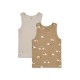 Faris tank top - pack of 2 - dog/oat mix