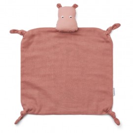 Agnete cuddle cloth- hippo/raspberry