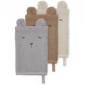 3-pack washcloth animal - bear