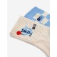 Checkerboard and Cat long baby socks pack