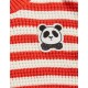 Panda knitted sweater - red/white